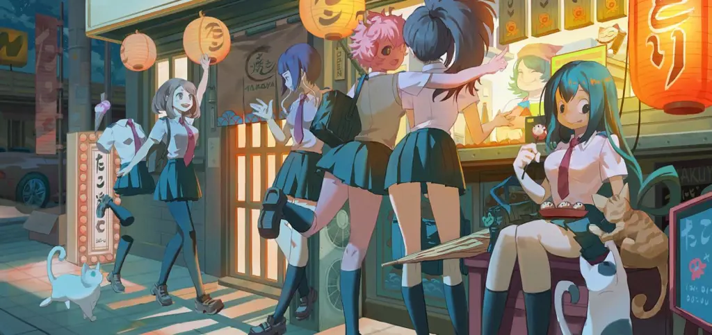 Persahabatan dalam anime slice of life Gadis-gadis anime yang sedang berkumpul