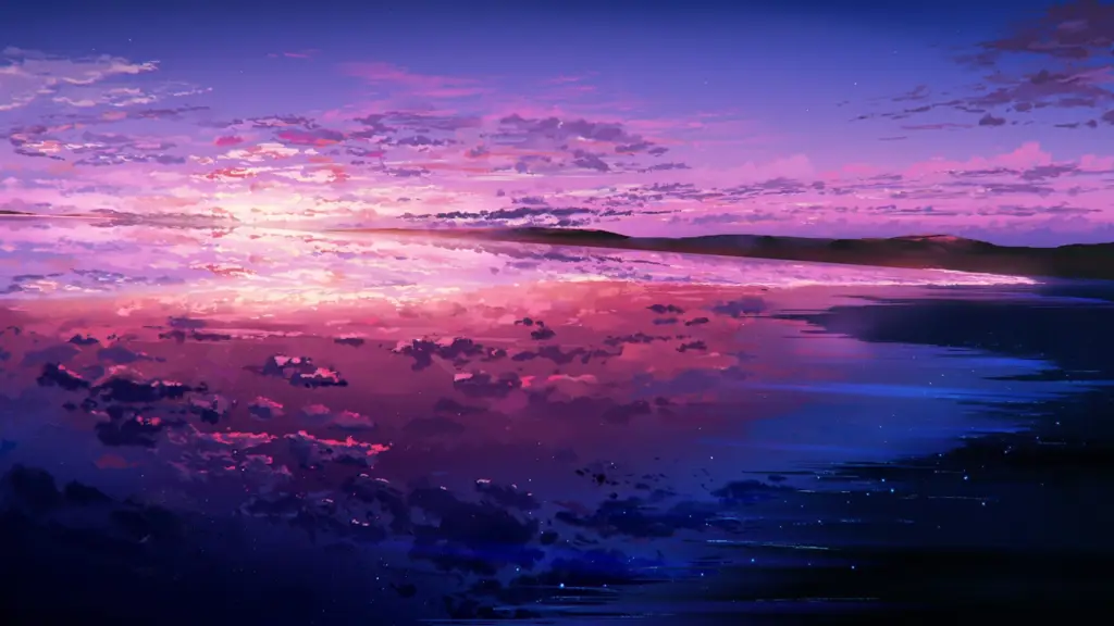 Pemandangan indah seringkali menjadi latar dalam anime ringan Gambar pemandangan indah dari anime