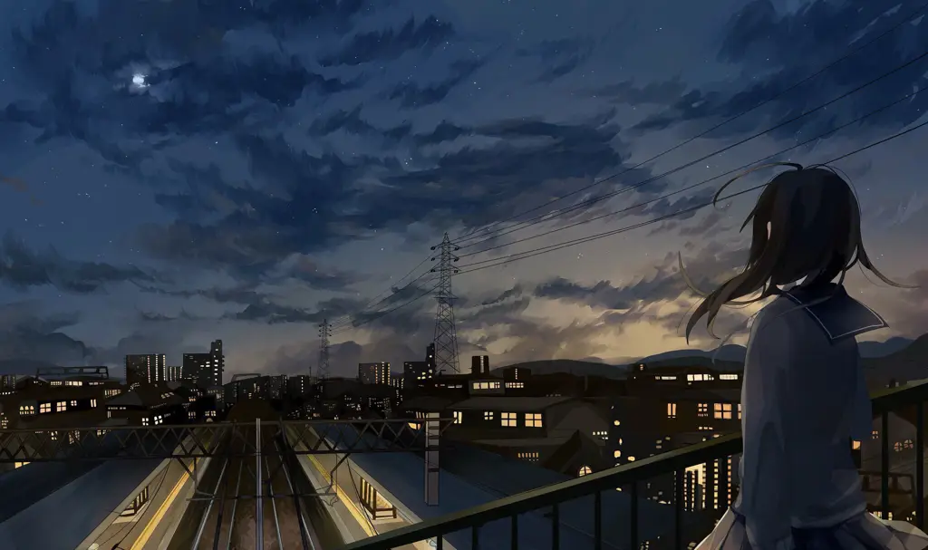 Pengalaman Menonton Anime yang Lebih Imersif Gambar seseorang menonton anime di layar besar