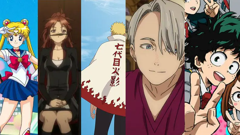 Keberagaman Karakter dalam Dunia Anime Gambar beragam karakter anime dari berbagai genre