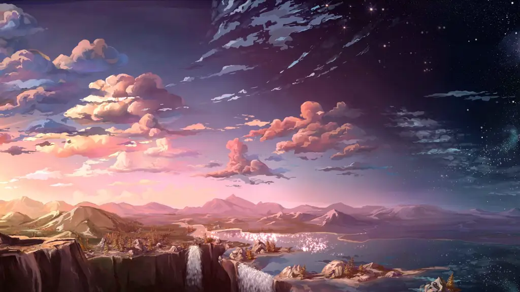 Dunia-dunia magis dalam anime reinkarnasi Pemandangan fantasi anime