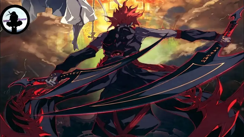 Pertarungan epik dengan pedang Gambar pertarungan pedang anime yang epik