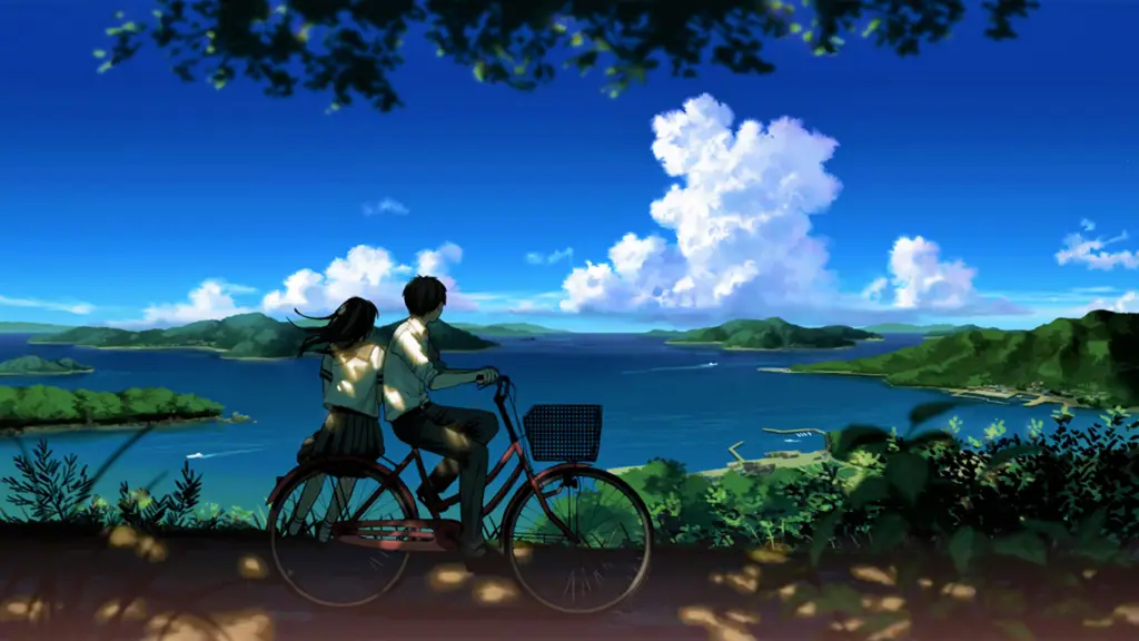 Pemandangan malam romantis anime