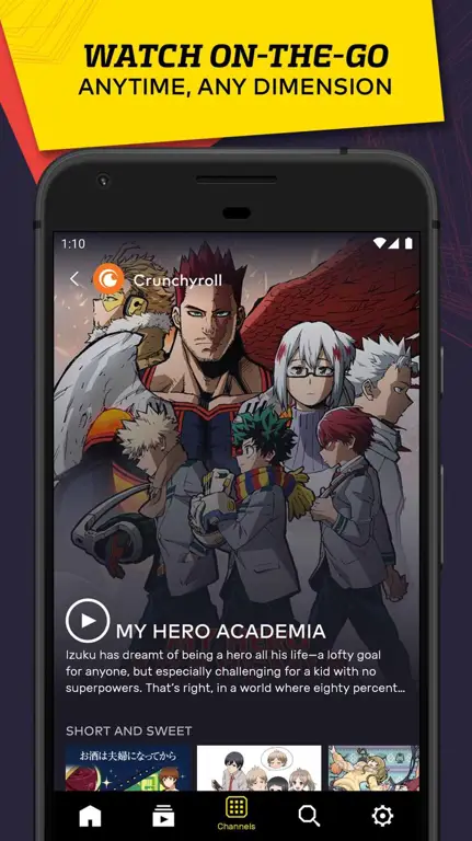 Contoh Antarmuka Anime Lovers APK Antarmuka aplikasi streaming anime