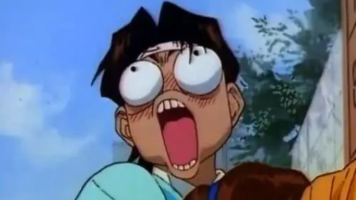 Potret karakter anime komedi dengan ekspresi unik Ekspresi wajah karakter anime yang lucu dan menggemaskan