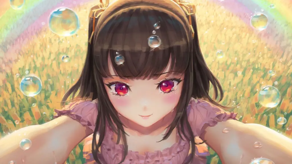 Anime Bikin Bahagia Gambar gadis anime yang bahagia dan ceria
