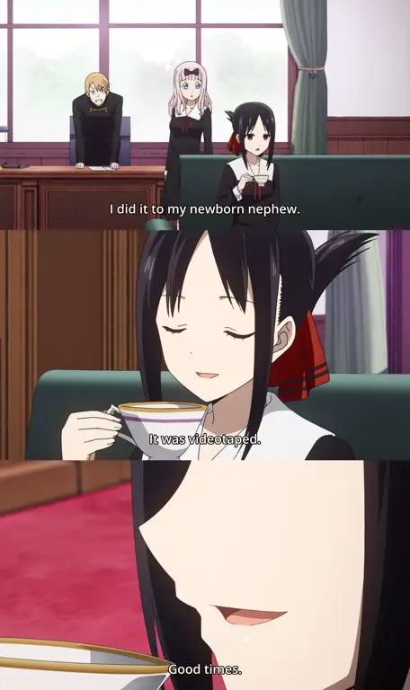 Momen-momen kocak Kaguya dan Miyuki Gambar momen-momen lucu dari anime Kaguya-sama: Love is War