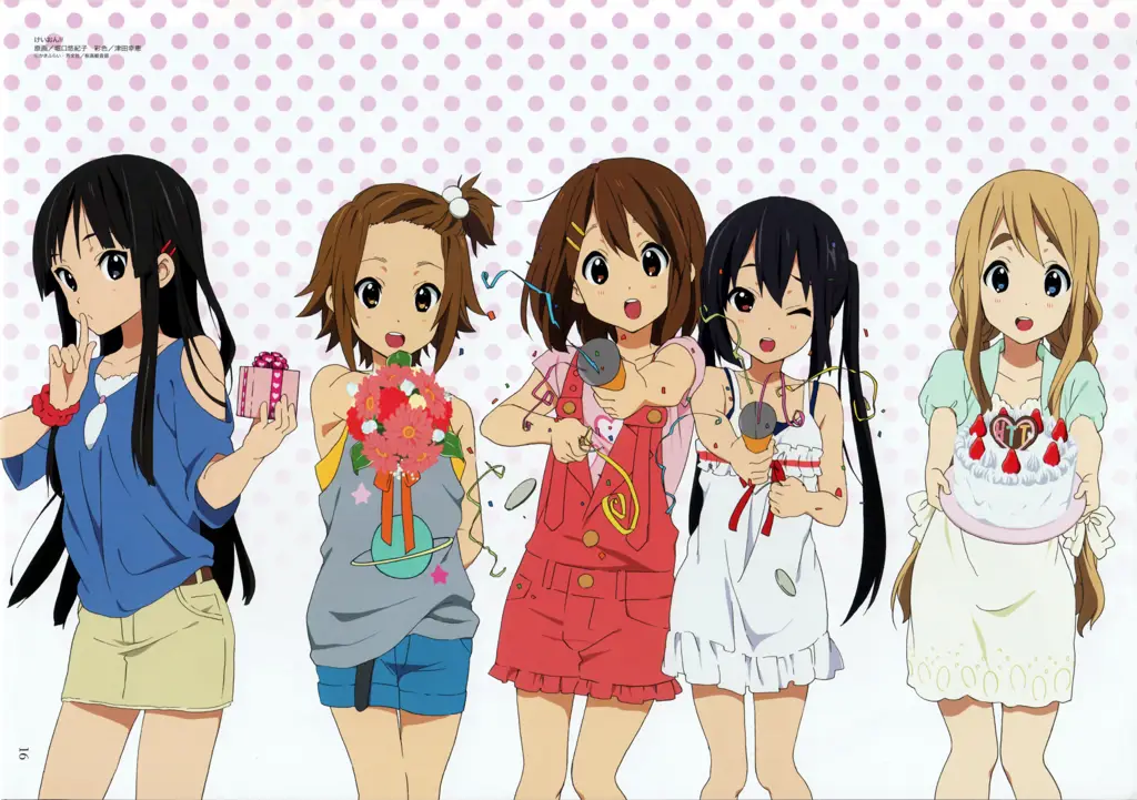 Karakter-karakter K-On! yang manis dan lucu Gambar karakter-karakter menggemaskan dari anime K-On!