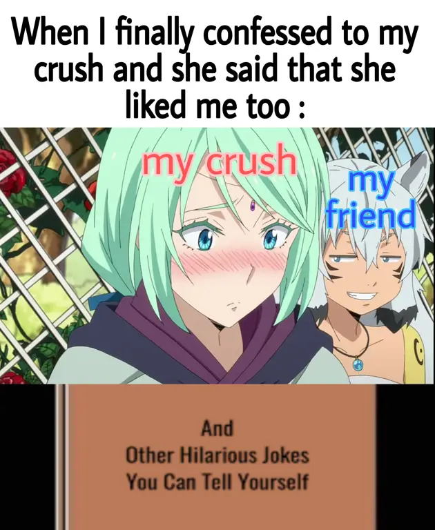 Ekspresi emosional dalam film anime. Karakter anime yang sedang menangis.