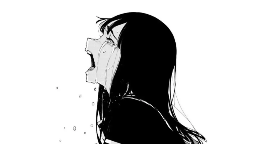 Emosi yang mendalam dalam film anime Karakter anime yang sedang menangis.